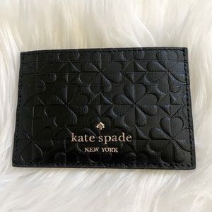 Kate spade black clover card holder